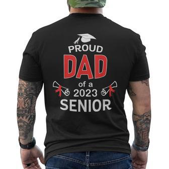 Proud Dad Of A 2023 Senior Graduation 2023 Daddy Men's T-shirt Back Print - Monsterry