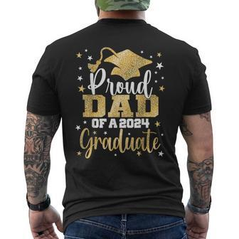 Proud Dad Of A 2024 Graduate Class Senior Graduation Men's T-shirt Back Print - Monsterry CA