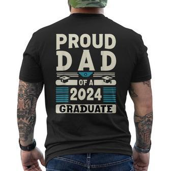 Proud Dad Of A 2024 Graduate Father Day Boy Friend Men's T-shirt Back Print - Thegiftio UK