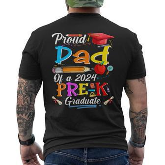 Proud Dad Of A 2024 Pre-K Graduate Family Lover Men's T-shirt Back Print - Monsterry DE