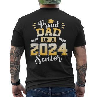 Proud Dad Of A 2024 Senior Graduation Men's T-shirt Back Print | Seseable CA