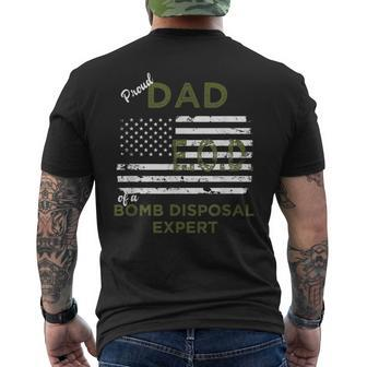 Proud Dad Of A Bomb Disposal Expert Eod Flag Men's T-shirt Back Print - Monsterry AU