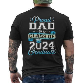 Proud Dad Of A Class Of 2024 Graduate Senior 2024 Men's T-shirt Back Print - Monsterry DE