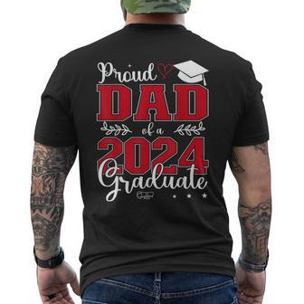 Proud Dad Of A Class Of 2024 Graduate For Graduation Men's T-shirt Back Print - Monsterry UK