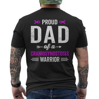 Proud Dad Of A Craniosynostosis Warrior Awareness Recovery Men's T-shirt Back Print - Monsterry CA