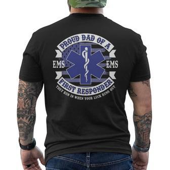 Proud Dad Of A First Responder Ems Em Men's T-shirt Back Print | Mazezy DE