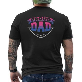 Proud Dad Gay Pride T Mens Back Print T-shirt | Mazezy