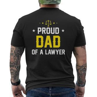 Proud Dad Of A Lawyer Scales Of Justice Mens Back Print T-shirt | Mazezy