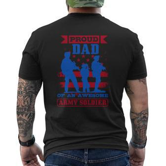 Proud Dad Of An Mens Back Print T-shirt | Mazezy