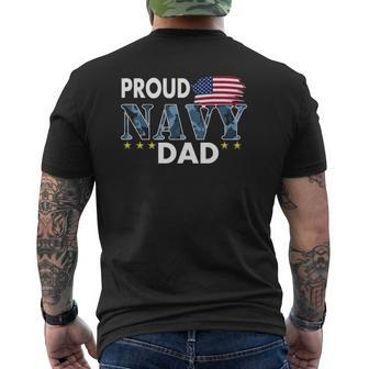 Proud Dad Of A Navy Sailor Mens Back Print T-shirt | Mazezy