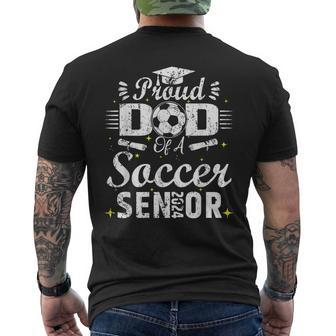 Proud Dad Of A Soccer Senior 2024 Dad Senior Soccer Men's T-shirt Back Print - Seseable