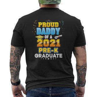 Proud Daddy Of A 2021 Pre-K Graduate Last Day School Grad Mens Back Print T-shirt | Mazezy