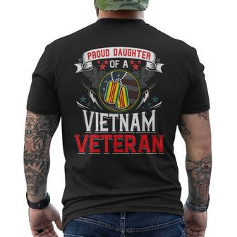 Proud Daughter Of A Vietnam Veteran Military Flag Mens Back Print T-shirt - Seseable