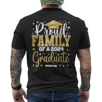 Proud Family Of A 2024 Graduate Class Senior Graduation Men's T-shirt Back Print - Monsterry AU