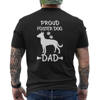 Proud Foster Dog Dad Dog Owner Mens Back Print T-shirt | Mazezy