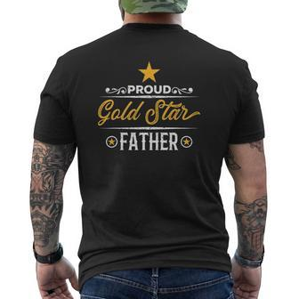 Proud Gold Star Father T Mens Back Print T-shirt | Mazezy