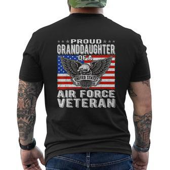 Proud Granddaughter Of A Us Air Force Veteran Mens Back Print T-shirt - Seseable