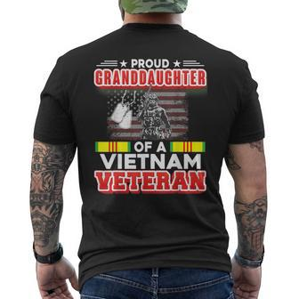 Proud Granddaughter Of A Vietnam Veteran Day American Flag Men's T-shirt Back Print - Monsterry DE