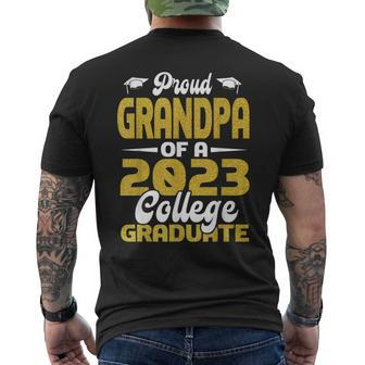 Proud Grandpa Of 2023 College Graduate Graduation Mens Back Print T-shirt | Mazezy