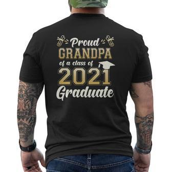Proud Grandpa Of A Class Of 2021 Graduate Senior 2021 Mens Back Print T-shirt | Mazezy
