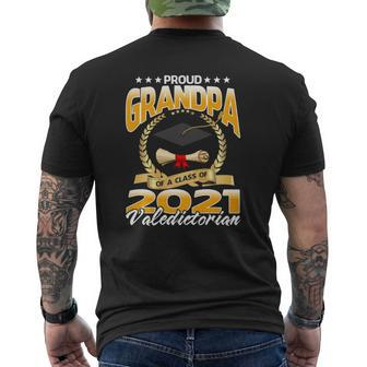 Proud Grandpa Of A Class Of 2021 Valedictorian Mens Back Print T-shirt | Mazezy