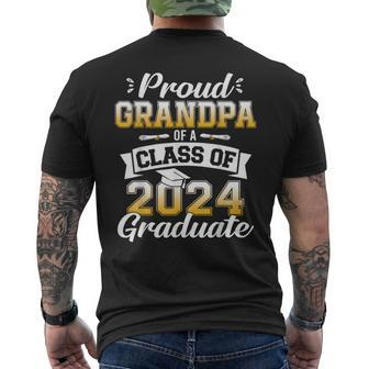 Proud Grandpa Of A Class Of 2024 Graduate Senior Graduation Men's T-shirt Back Print - Monsterry