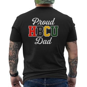 Proud Hbcu Dad Black College And University Father's Day Mens Back Print T-shirt | Mazezy