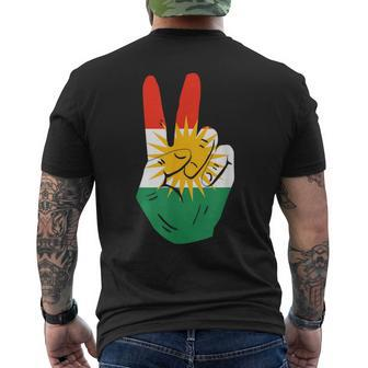 Proud Kurds Kurdistan Kurdische Flagge Peace T-Shirt mit Rückendruck - Seseable