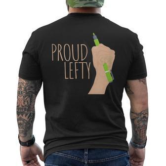 Proud Lefty Left Handed Leftie Pride Men's T-shirt Back Print - Monsterry AU