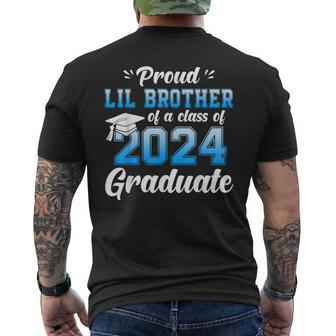 Proud Lil Brother Of A Class Of 2024 Graduate Senior Men's T-shirt Back Print - Monsterry