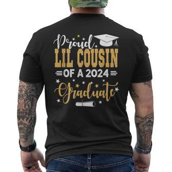 Proud Lil Cousin Of A 2024 Graduate For Family Graduation Men's T-shirt Back Print | Mazezy DE