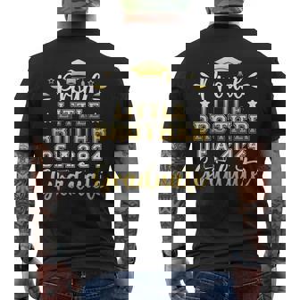 Proud Little Brother Of A 2024 Graduate Senior Graduation Men's T-shirt Back Print - Seseable