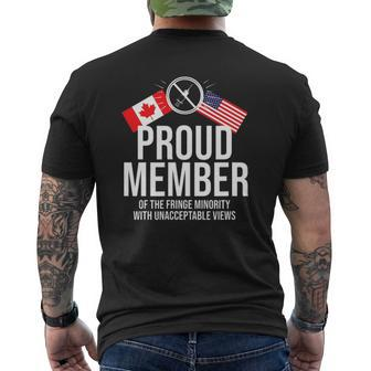Proud Member Of Fringe Minority America And Canada Together Mens Back Print T-shirt | Mazezy