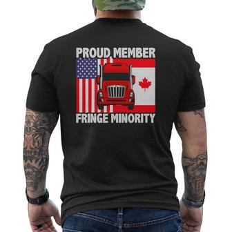 Proud Member Fringe Minority Canadian Trucker Mens Back Print T-shirt | Mazezy CA