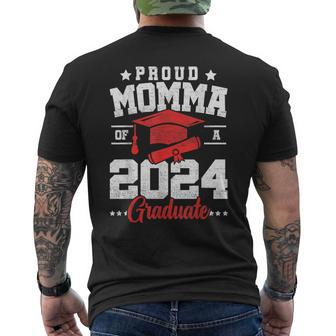 Proud Momma Of A Class Of 2024 Graduate Senior Graduation Men's T-shirt Back Print - Monsterry CA
