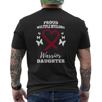 Proud Multiple Myeloma Warrior Daughter Multiple Myeloma Mens Back Print T-shirt | Mazezy