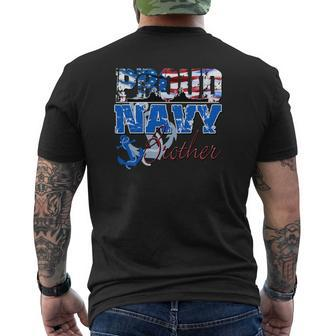 Proud Navy Brother Patriotic Sailor Siblings Day Mens Back Print T-shirt - Seseable