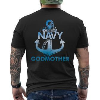 Proud Navy Godmother Lover Veterans Day Men's T-shirt Back Print - Monsterry