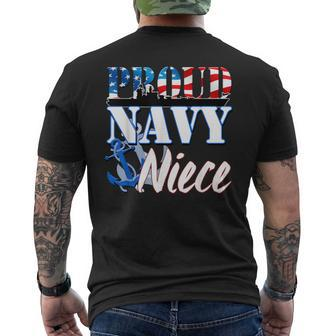Proud Navy Niece Usa Military Patriotic Men's T-shirt Back Print - Monsterry AU