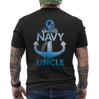Proud Navy Uncle Lover Veterans Day Men's T-shirt Back Print - Monsterry DE