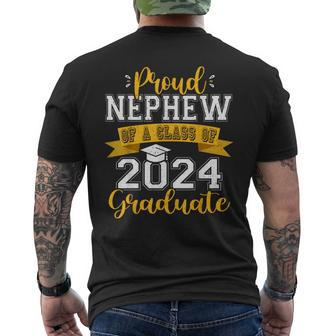 Proud Nephew Of A Class Of 2024 Graduate Senior 2024 Men's T-shirt Back Print - Thegiftio UK