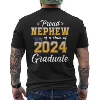 Proud Nephew Of A Class Of 2024 Graduate Senior Graduation Men's T-shirt Back Print - Seseable