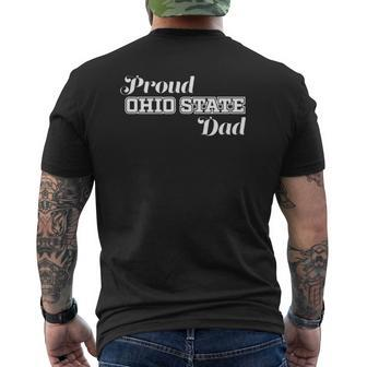 Proud Ohio State Dad Ohioan Letters Root Tee Mens Back Print T-shirt | Mazezy DE