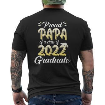 Proud Papa Of A Class Of 2022 Graduate School Mens Back Print T-shirt | Mazezy