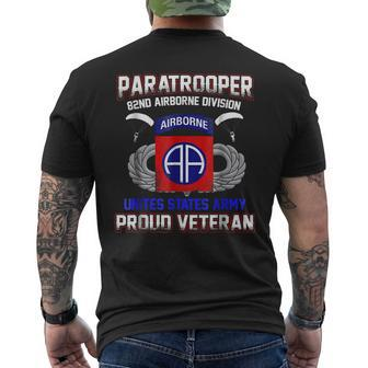 Proud Paratrooper Veteran -82Nd Airborne Division S Mens Back Print T-shirt - Seseable