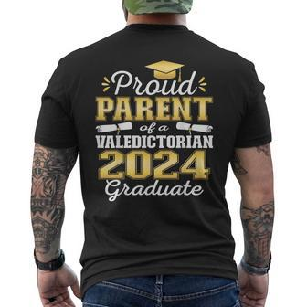 Proud Parent Of 2024 Valedictorian Class 2024 Graduate Men's T-shirt Back Print - Monsterry AU
