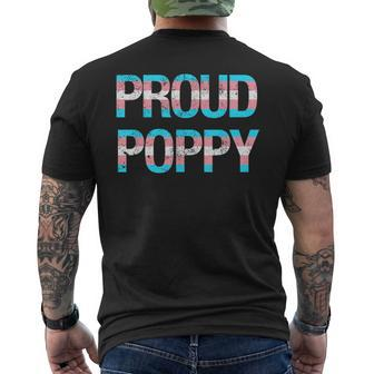 Proud Poppy Transgender Trans Pride Month Lgbtq Father's Day Men's T-shirt Back Print - Monsterry CA