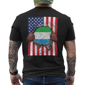 Proud Sierra Leone Roots Men's T-shirt Back Print - Monsterry