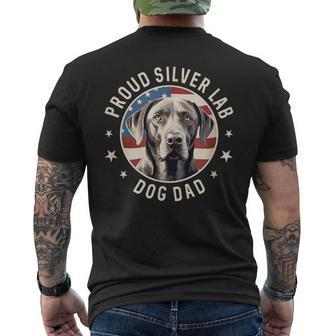 Proud Silver Labrador Retriever Dog Dad Men's T-shirt Back Print - Monsterry DE