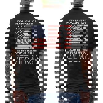 Proud Son Of A Korean War Veteran For Military Men's T-shirt Back Print - Monsterry